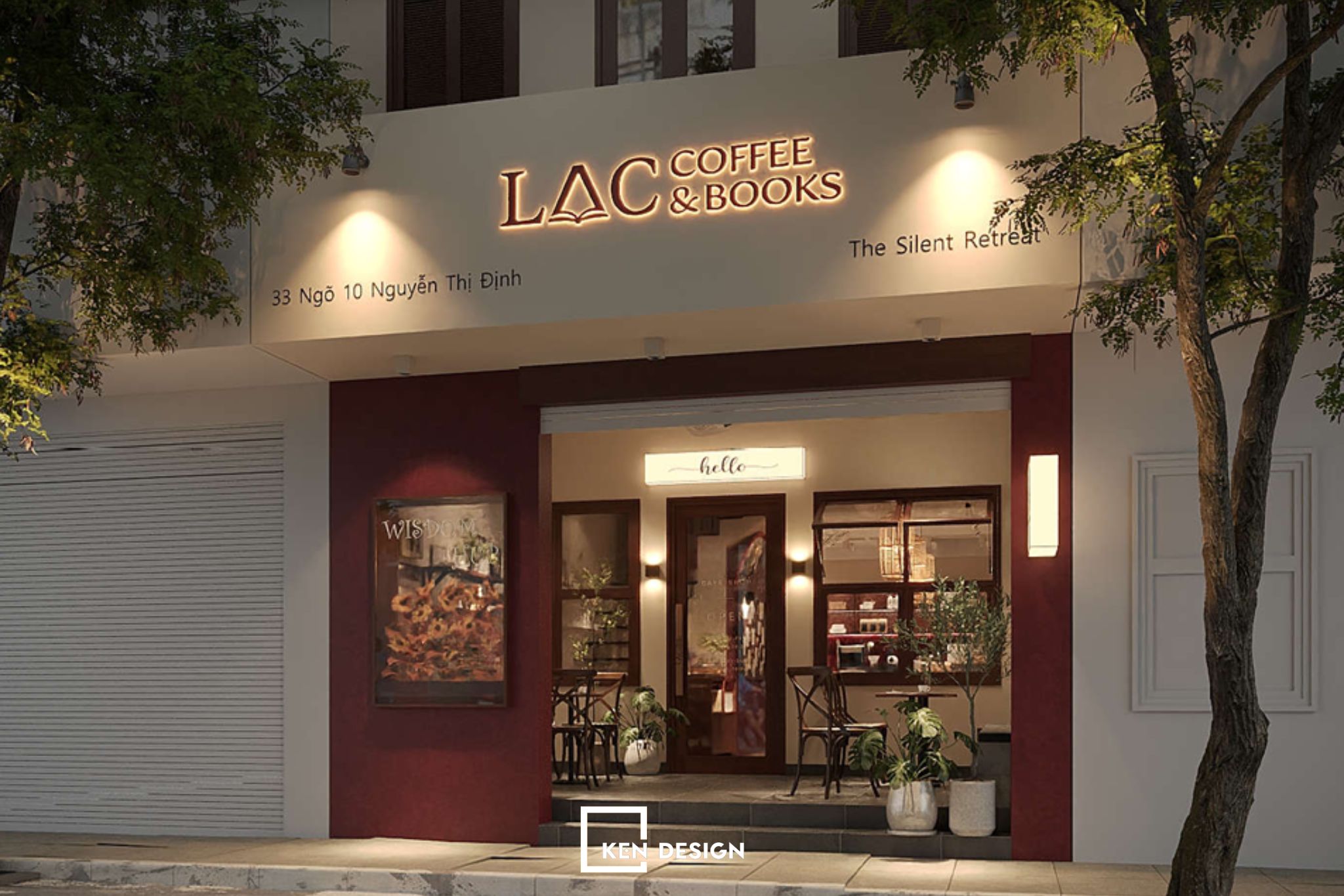 Thiết kế cafe sách Lạc Coffee Nguyễn Thị Định